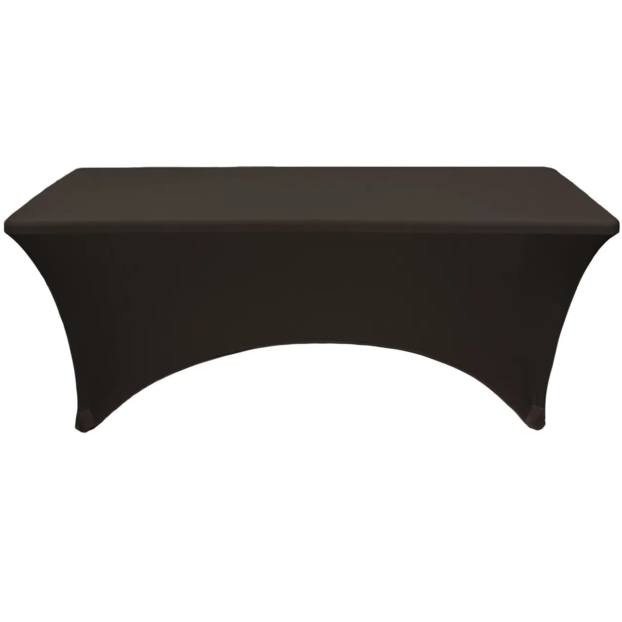 black spandex tablecloth for 6’ tables